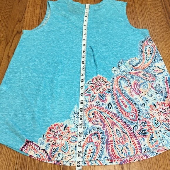 J. Jill Linen Blue Relaxed Portofino Knit tank & Open long sleeve Cardigan 2pcs - Picture 16 of 16